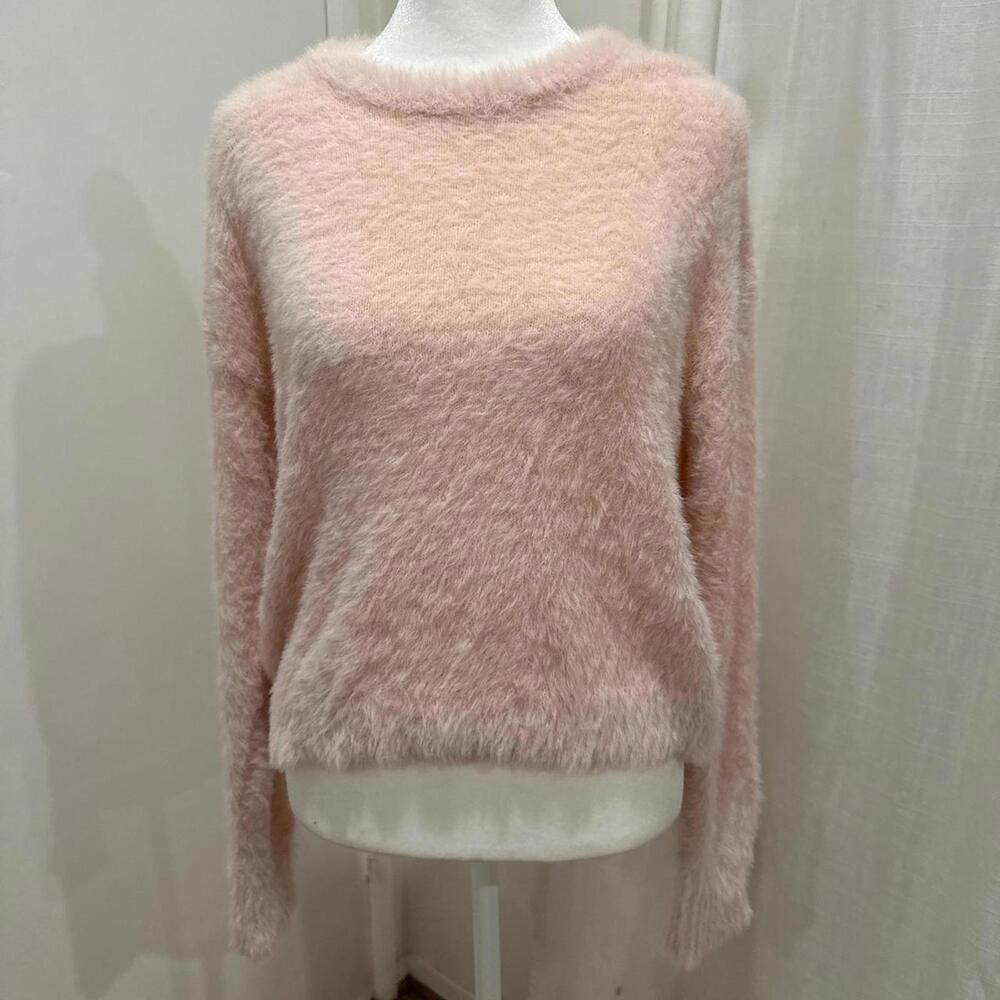 ZARA Faux Fur Knit Sweater – Pale Pink (Ref. 3859/146)